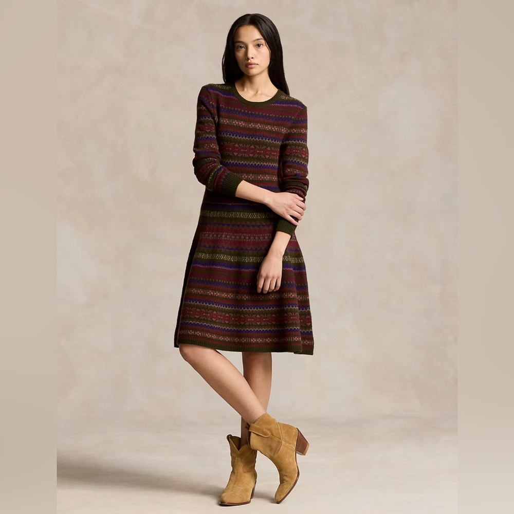 NWT RALPH LAUREN WOOL-BLEND DRESS